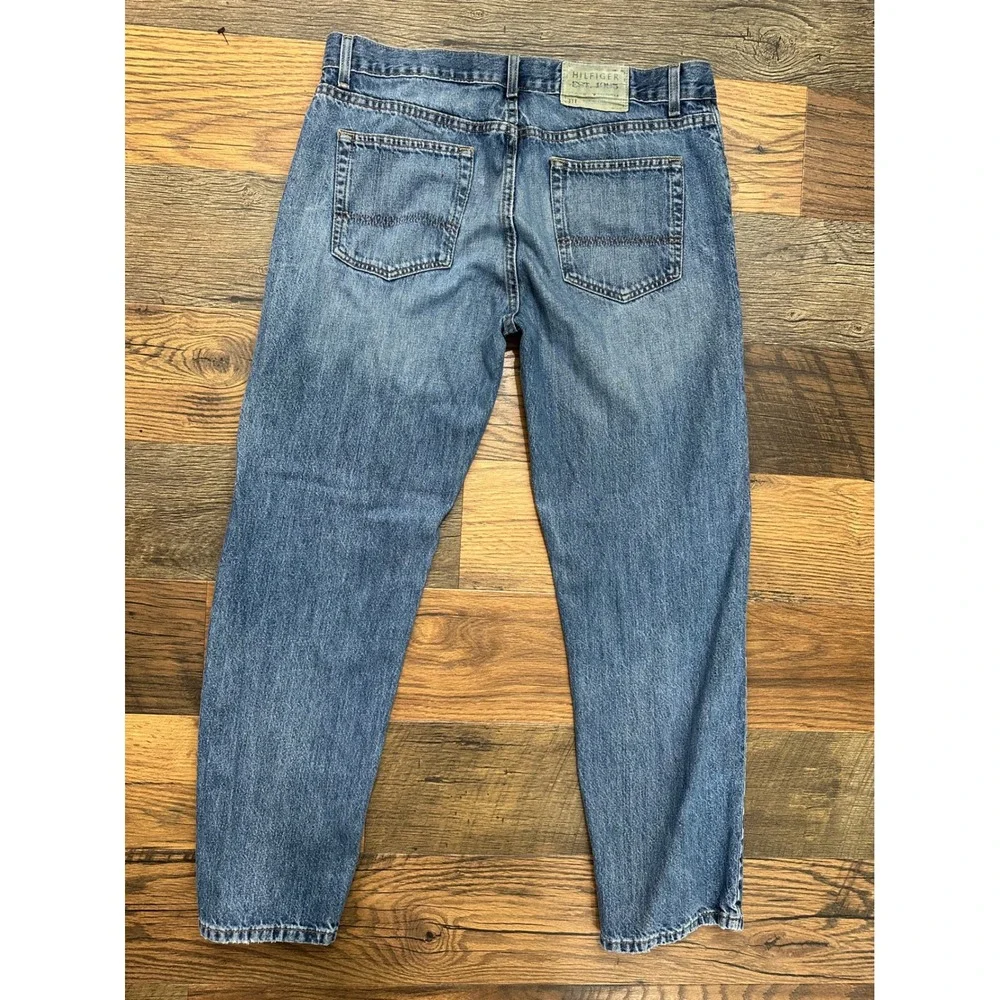Vintage‎ Tommy Hilfiger Custom Straight Mens Blue Denim Jeans 34x30 Medium Wash